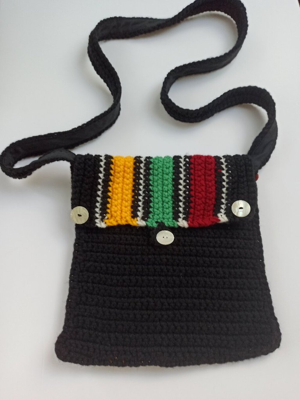 Brand new Handmade Crocheted Crossbody Bag – Fully Reversible and Soft.